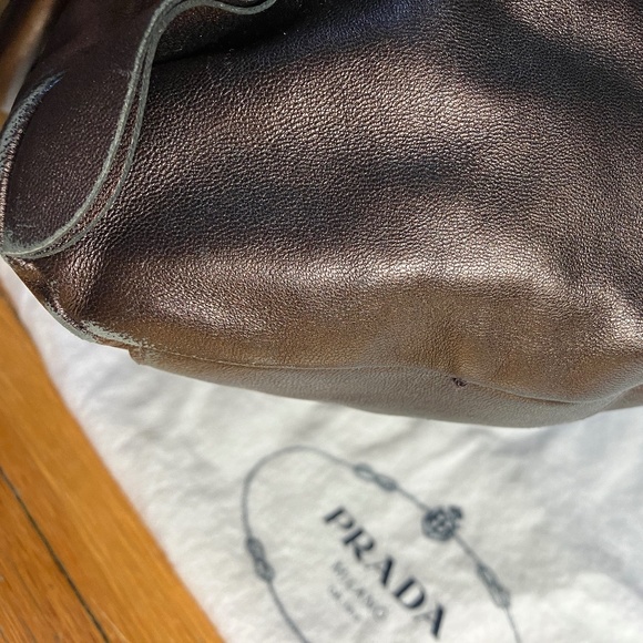 Authentic PRADA BAULETTO Purse Colour CACAO Mordore BL0542 Rare w/ Certificate - Picture 13 of 16